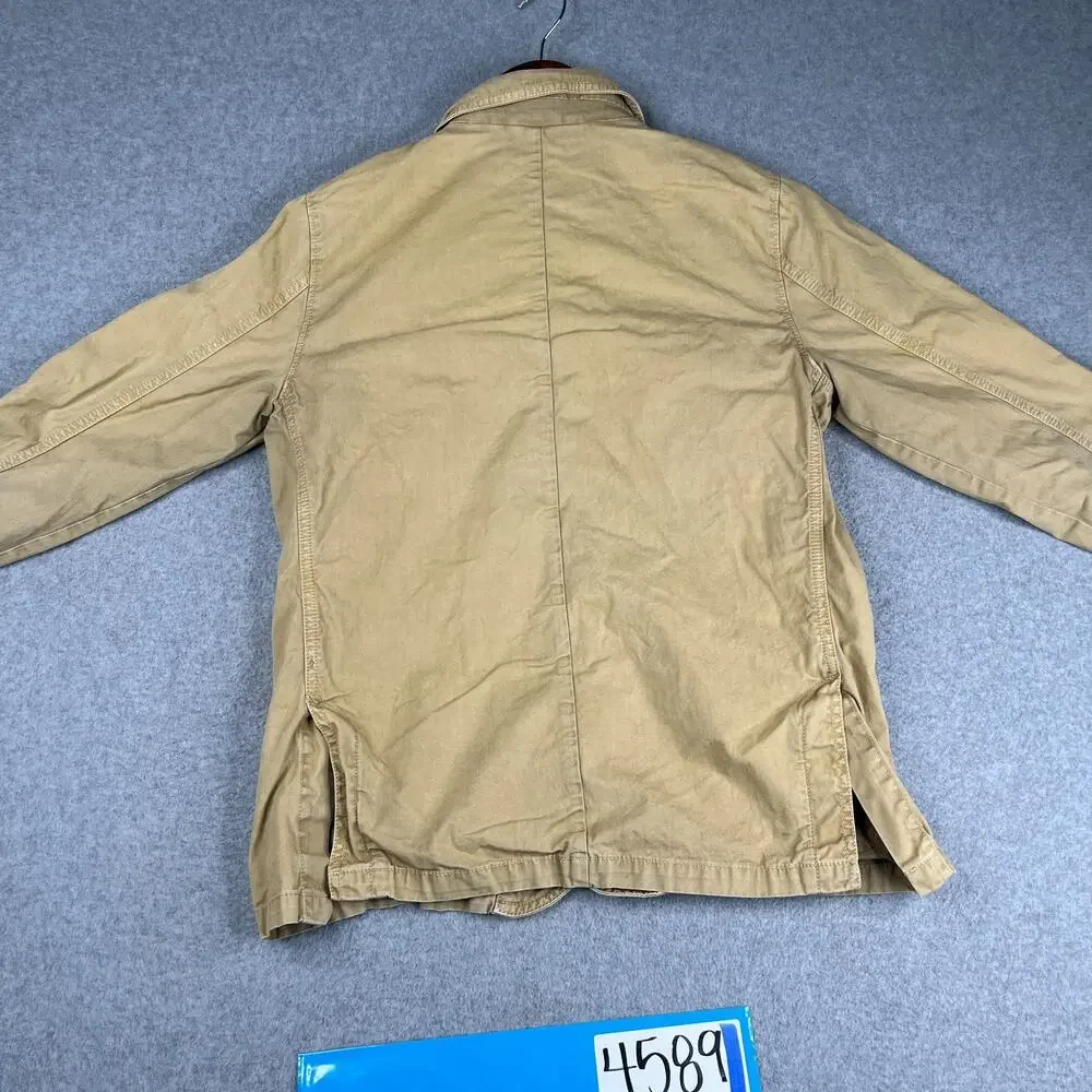 Gap Kids 3 Button Coat Youth XL Beige Canvas Pockets Casual Classic